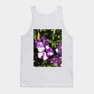 Purple And White Nasturtiums Tank Top